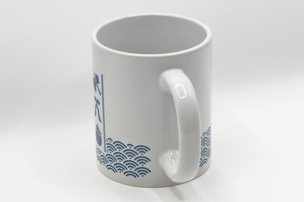 斧琴茄マグカップ（藍色）