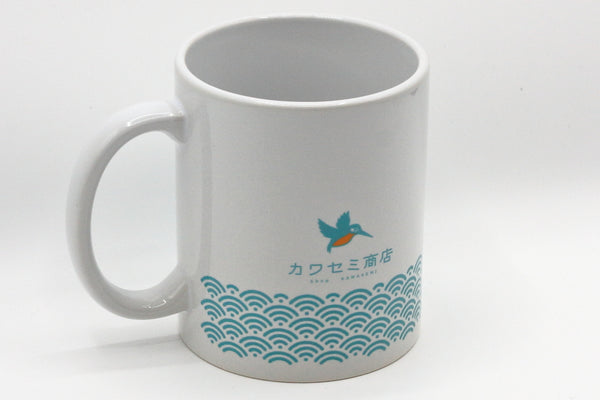 斧琴茄マグカップ（浅葱色）
