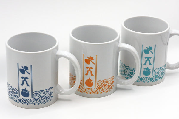 斧琴茄マグカップ（浅葱色）