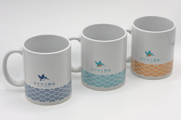 斧琴茄マグカップ（浅葱色）